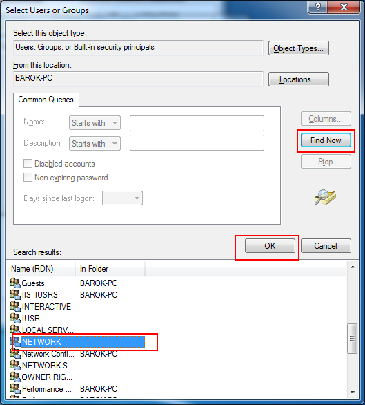 Problem Access is Denied Add Printer via Local Port