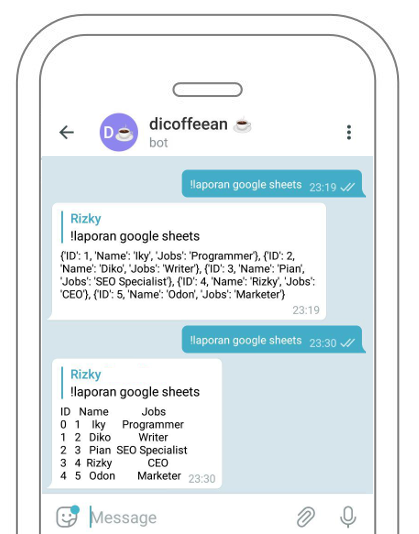 Mengambil Data Google Sheets Dengan Bot Telegram (+ Python)