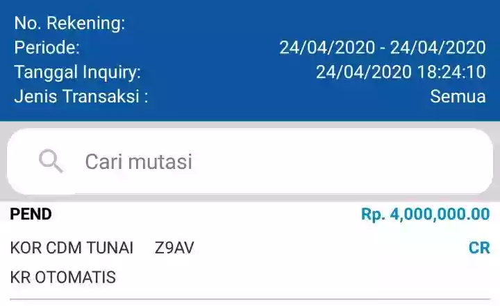 Mutasi Rekening m BCA