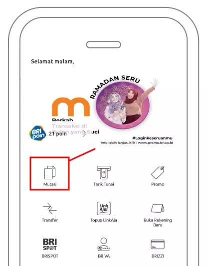 menu Utama BRImo